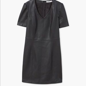 Mango  Black Faux Leather Dress